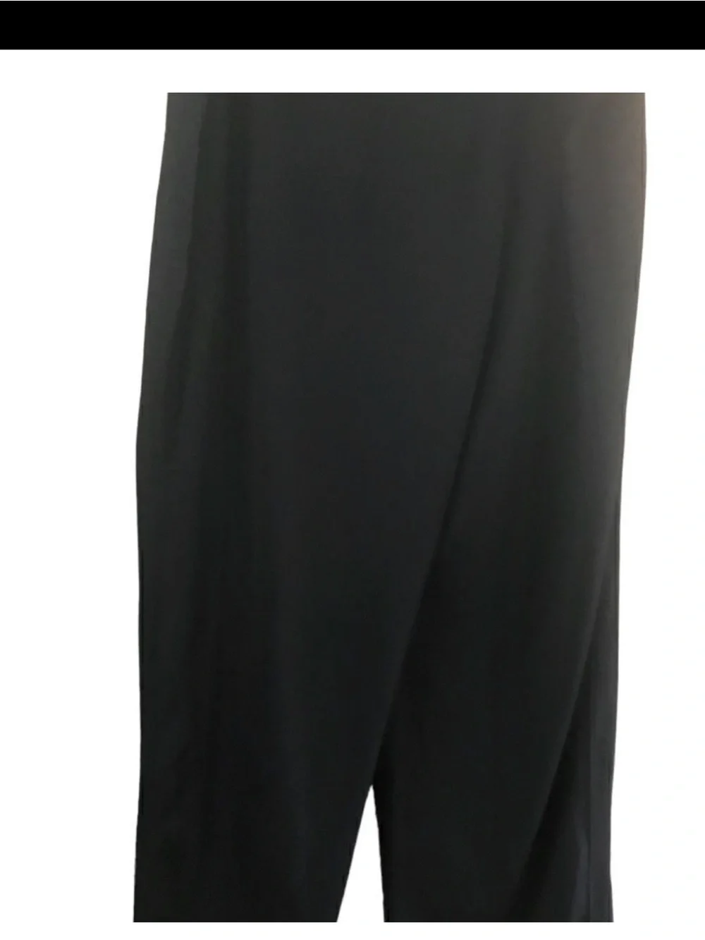 Relaxed Black Wide-Leg Pull-On Pants for Women